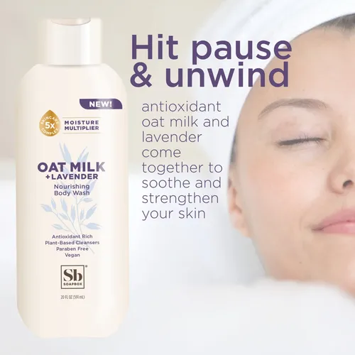 Jabón Líquido Corporal Soapbox Leche De Avena + Lavanda Vega