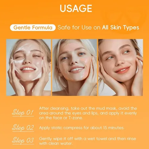 Máscara De Arcilla Con Vitamina C, Máscara Facial De Arcilla