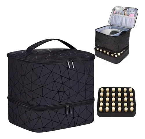 Bolso Para Manicura Estuche Organizador De 30 Esmaltes