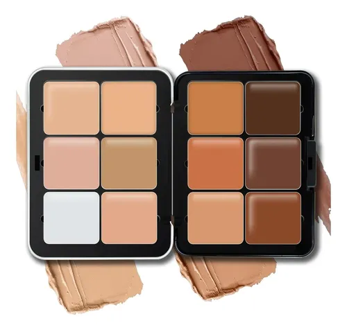 Paleta Corrector Y Base 12 Colores Larga Duración