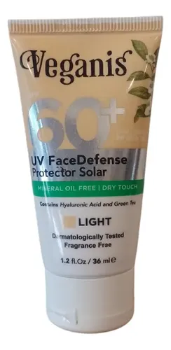 Protector Solar Facial Veganis Fps60 Tono Claro