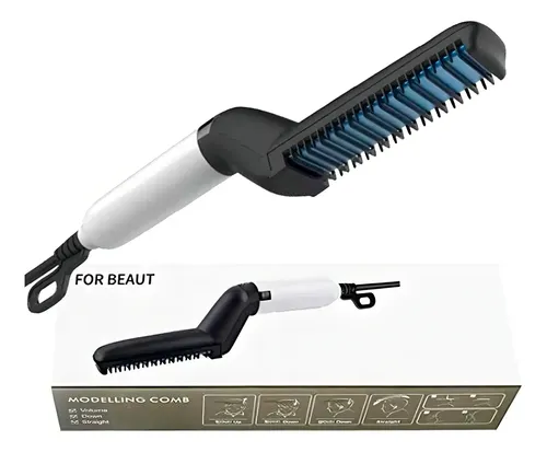Cepillo Alisador Mozku Modelling Comb Cerámica Blanco Alisa Barba