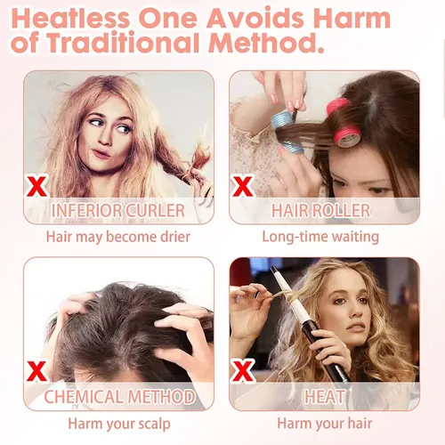 X, Bandas Espuma Hierro Para Rizar El Cabello, Clips Riza