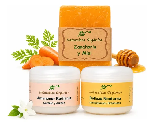 Set Nutritivo Revitalizante Cremas Dia+noche+jabon Zanahoria