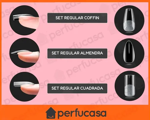 Uñas Soft Gel Tips Press On Paris Night X500 Manicura Uv Led
