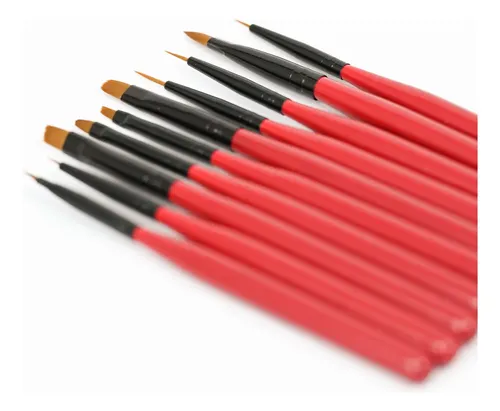 Set De 10 Pinceles Maquillaje