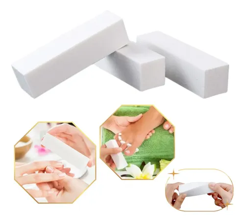 Block Blanco Lima Pulidor De Uñas X3 Buffer Esculpidas