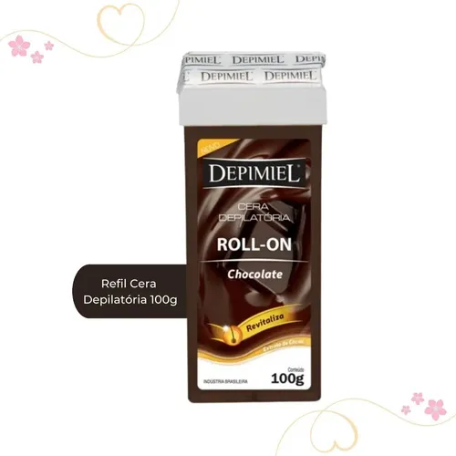 Cera Depilatória Depimiel Chocolate Roll-on Recambio 100g