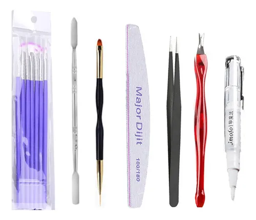 Set De Extensiones De Uñas Con Lámpara, Pegamento Para Const
