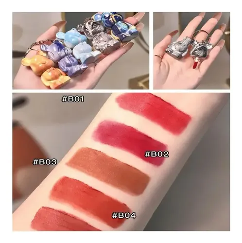 Labial Mate Efecto Terciopelo Llavero Osito – Gagk