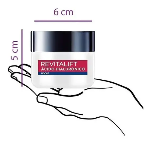 Crema Facial Noche Loréal Paris Revitalift Ácido Hialurónico Todo Tipo De Piel