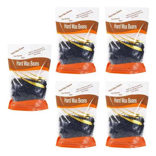 5x Frijoles Duros De Cera Dura Gráneos Suaves De Cera Negro
