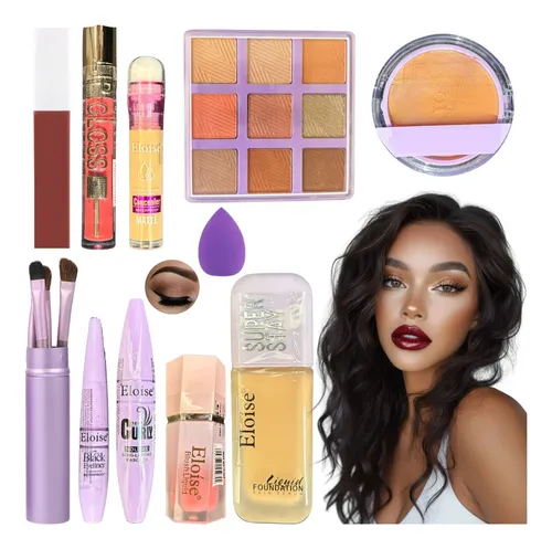 Set De Maquillaje Completo Mujer Paleta Labios Ojos Rostro