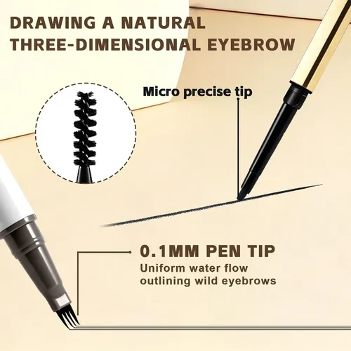 Pen Cejas Microblade 4 Puntas Boobeen (2 Uds) Impermeable