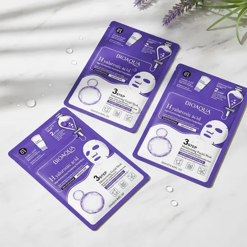 Setx4 Mascarilla Facial Ácido Hialurónico Bioaqua 3 Pasos