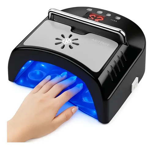 Lámpara Uv Led Secador De Uñas Gel 72w Negro