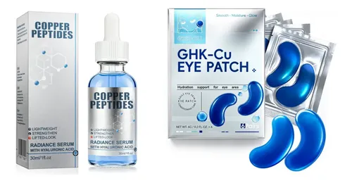 Kit Suero Ghk-cu Péptido Cobre + Parches Ojos Antiarrugas