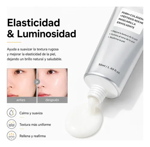 Kit Skincare Coreano Pdrn Colágeno Mascarilla Parches Ojos