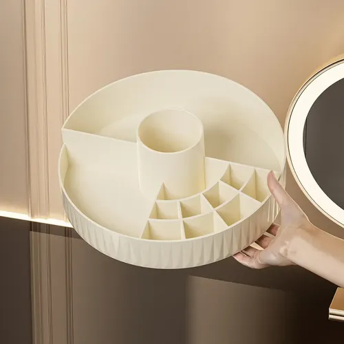 De Organizador Giratorio De Maquillaje Con Compartimentos De