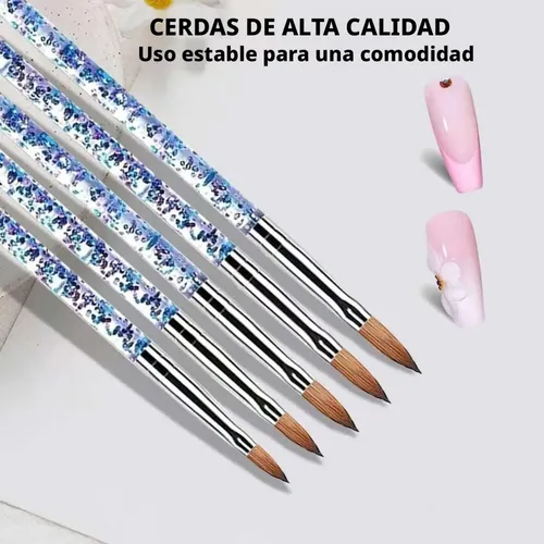 Juego Completo De 31 Pinceles Profesionales Para Uñas En Gel Multicolor