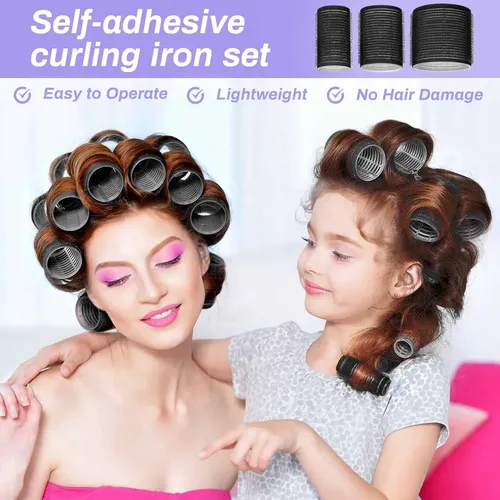 Rulos Para El Cabello Con Agarre Automático, Juego De 24