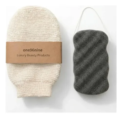 Set Exfoliante Coreano De Cáñamo Y Konjac Para Cuerpo