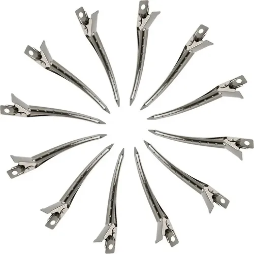 24 Clips De Pico De Pato Bantoye 8.9 Cm Metal Antioxidante