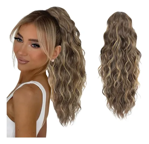 Extensión De Coleta Con Clip De 18 Cm, Cabello Multicapas