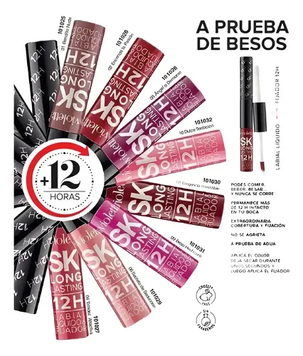 Labial Líquido Con Fijador 12 Horas Mate Silk Kiss Violetta Color Bendito Nude