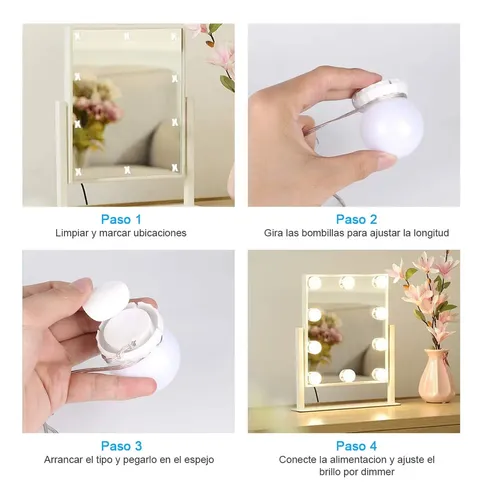 F Txg Luces For Espejo Maquillaje 10 Bombillas P