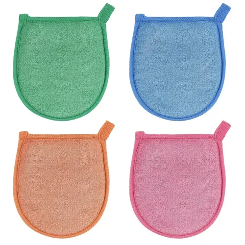 Manoplas Exfoliantes Faciales, Paquete De 4