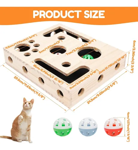Caja De Limas De Uñas Para Gatos Con Bola De Campana Y Papel