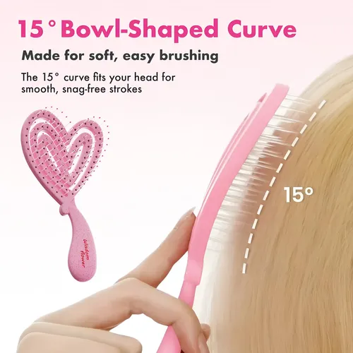 Cepillo De Pelo Wisdom Flower Para Cabello Húmedo Y Seco Con