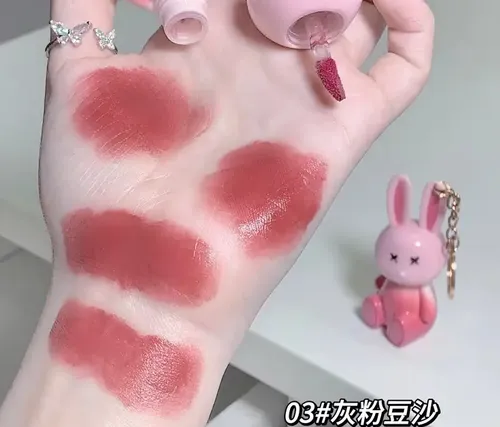 Lip Gloss Conejo Con Llavero Gege Bear Brillo Labial