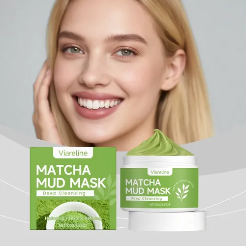 Mascarilla De Arcilla Matcha Viareline Para Piel Clara