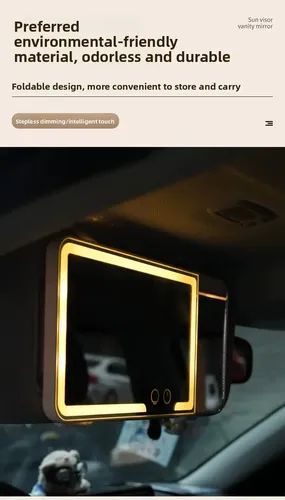 Espejo De Maquillaje P/ Auto Touch Con Luces Led Parasol N2