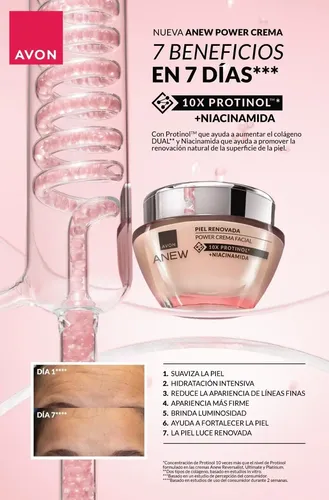 Avon Anew Power Crema Facial Protinol X10 50g Piel Renovada