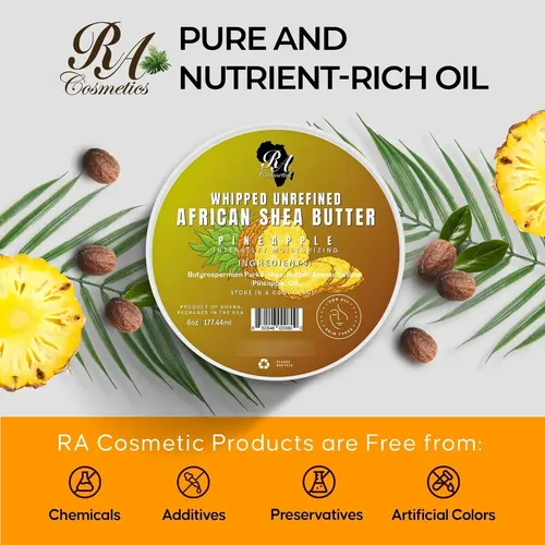 Manteca De Karité Ra Cosmetics, 340 G, Piña, Paquete De 3