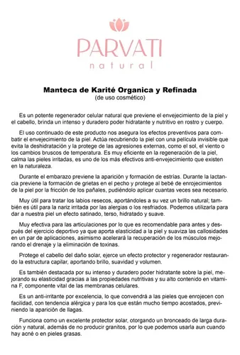 Manteca De Karite Orgánica 1 Kilo