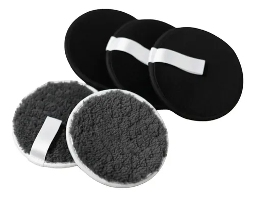 Kit 5 Pads Desmaquillante Reutilizable C/ Esponja Micropolar