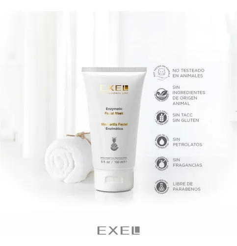 Máscara Facial Enzimática Exfoliante Peeling Exel Tipo de piel Todo tipo de piel