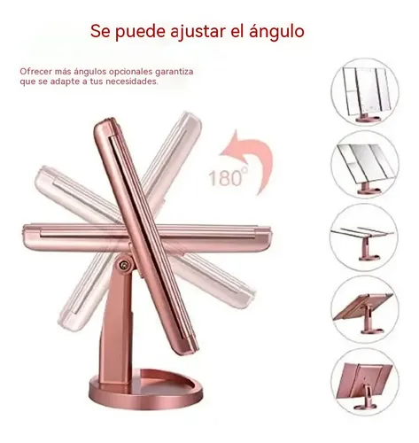 Espejo Maquillaje Luz Tríptica Aumento 3x/2x/10x Buen Regalo