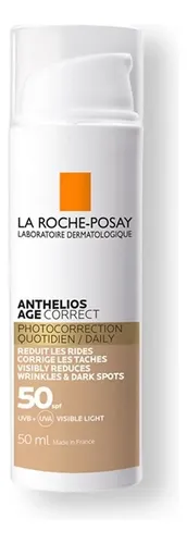 La Roche-Posay Anthelios Age Correct Protector Solar Facial Antiarrugas, Hidrata Y Restaura La Barrera De La Piel, Con Ácido Hialurónico Y Tecnología Cellox-B3, Para Piel Sensible, 50 ml