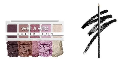 Paleta De Sombras Y Delineador Wet N Wild 5 Tonos Y Kohl