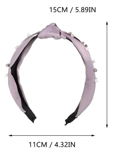 3 Piezas Diademas Anudadas Anchas Para Mujer Lavanda