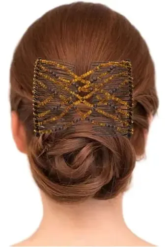 Ruihfas 4 Peines Para El Pelo Con Cuentas, Mágicos, Elástico Mezclar Colores.