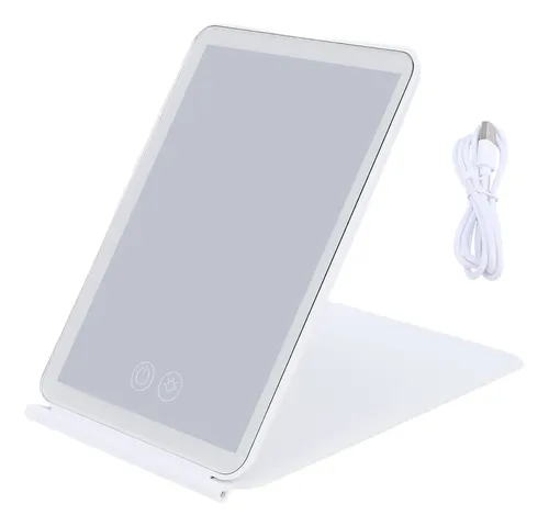 Espejo De Maquillaje De Viaje Plegable Led, Recargable, C .
