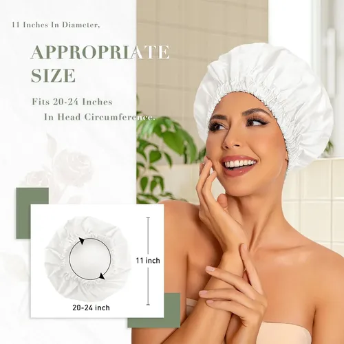 Gorro De Baño Impermeable Grande Con Elástico Para Pelo La