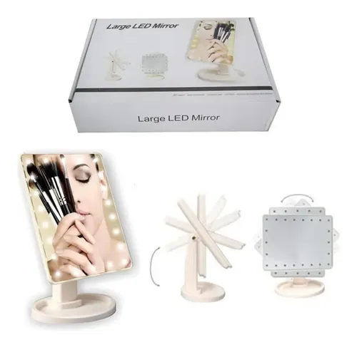Espejo Para Maquillaje Luces Led Giratorio Touch Screen