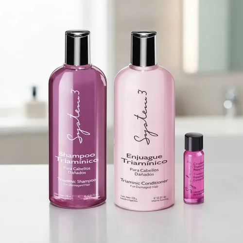 Combo Triamínico System 3 Shampoo Acondic 375gr Ampolla